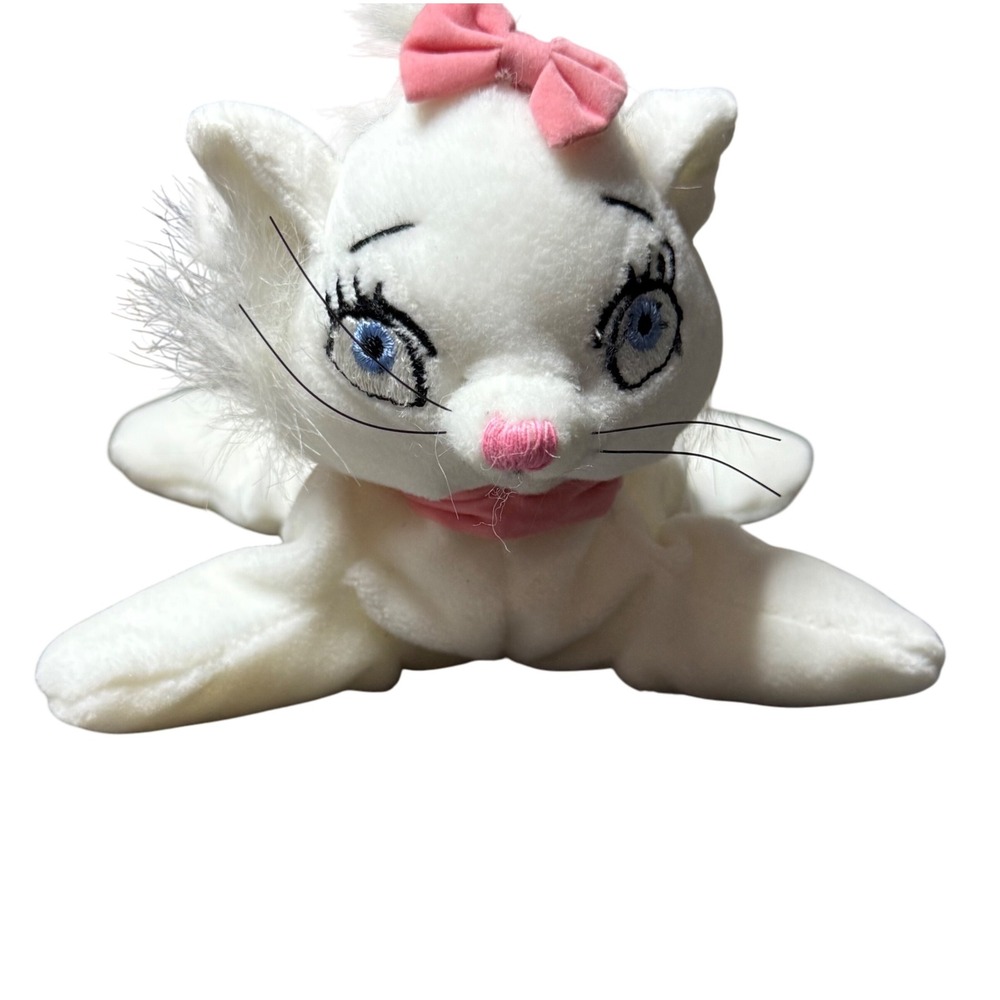 Disney‎ Marie Plush Aristocats Kitten Stuffed Animal Toy Pink Bow